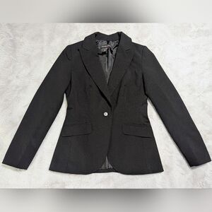 New York & Company Black Single-Button Tailored Blazer